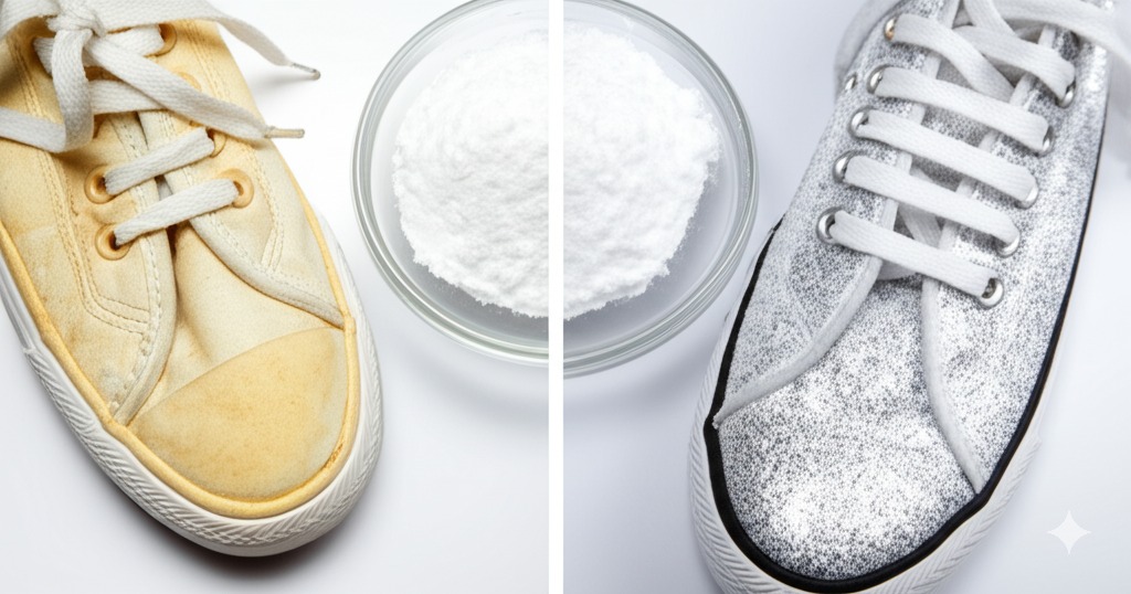 Baking soda for whitening shoes